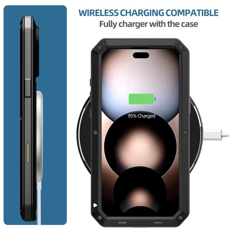 For iPhone 17 Pro RedPepper Triple-proof Metal Phone Case(Black) - iPhone 17 Pro Cases by RedPepper | Online Shopping UK | buy2fix