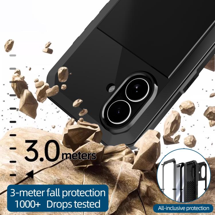 For iPhone 17 RedPepper Triple-proof Metal Phone Case(Black) - iPhone 17 Cases by RedPepper | Online Shopping UK | buy2fix