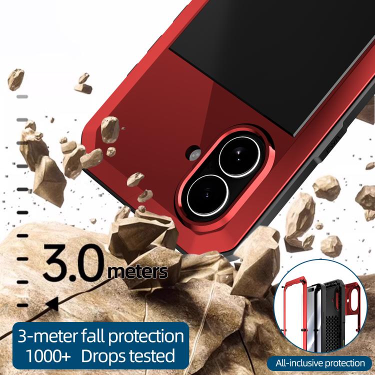 For iPhone 17 RedPepper Triple-proof Metal Phone Case(Red) - iPhone 17 Cases by RedPepper | Online Shopping UK | buy2fix