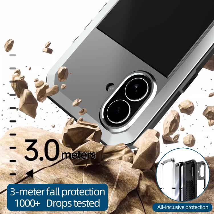 For iPhone 17 RedPepper Triple-proof Metal Phone Case(Silver) - iPhone 17 Cases by RedPepper | Online Shopping UK | buy2fix
