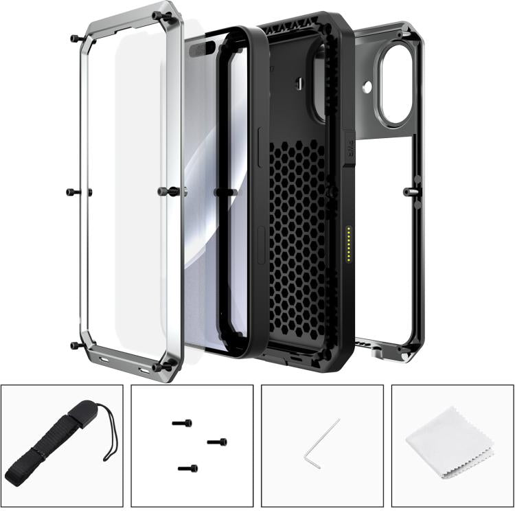 For iPhone 17 RedPepper Triple-proof Metal Phone Case(Silver) - iPhone 17 Cases by RedPepper | Online Shopping UK | buy2fix