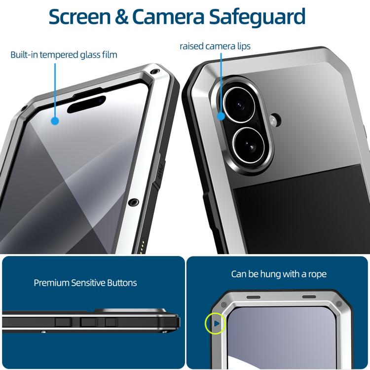 For iPhone 17 RedPepper Triple-proof Metal Phone Case(Silver) - iPhone 17 Cases by RedPepper | Online Shopping UK | buy2fix