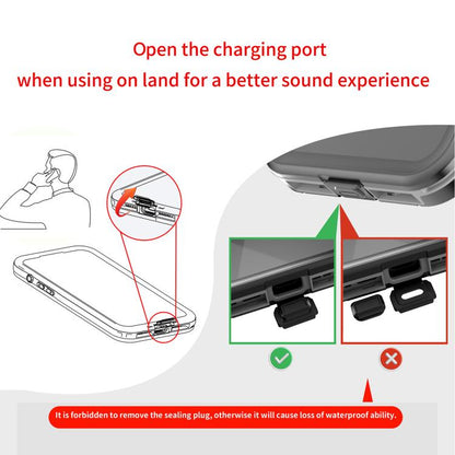 For iPhone 17 Pro Max RedPepper Transparent Dot IP68 Waterproof Triple-proof MagSafe Phone Case(Black Dark Grey) - iPhone 17 Pro Max Cases by RedPepper | Online Shopping UK | buy2fix