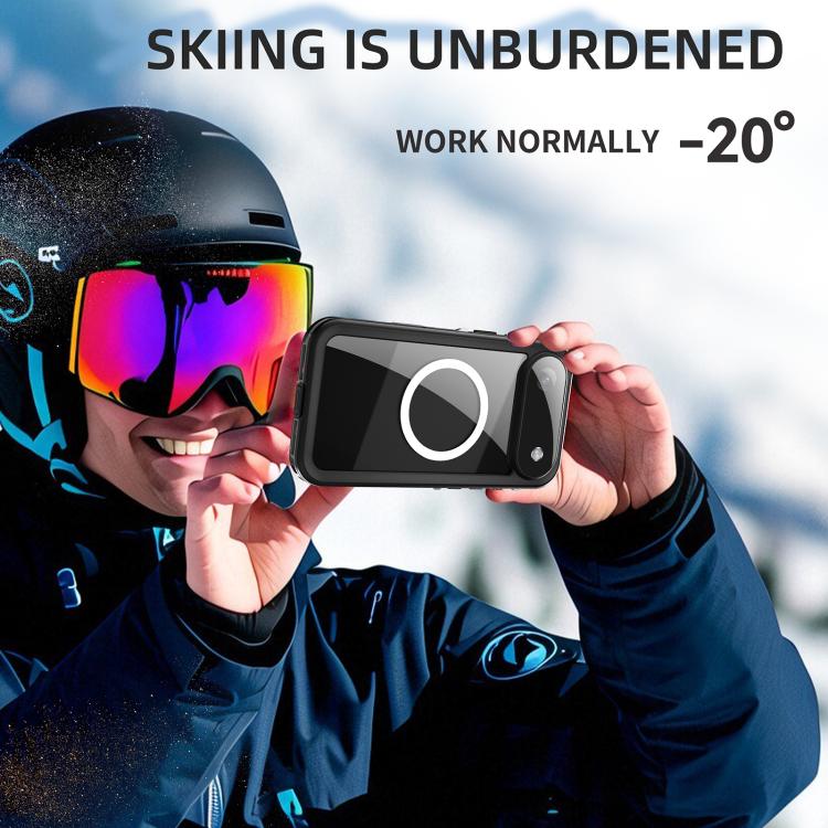 For iPhone 17 Air RedPepper Transparent Dot IP68 Waterproof Triple-proof MagSafe Phone Case(Black Dark Grey) - iPhone 17 Air Cases by RedPepper | Online Shopping UK | buy2fix