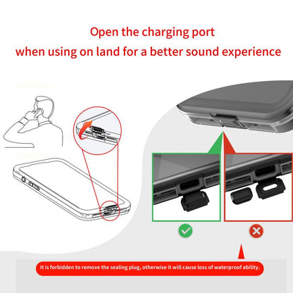 For iPhone 17 Air RedPepper Transparent Dot IP68 Waterproof Triple-proof MagSafe Phone Case(Black Dark Grey) - iPhone 17 Air Cases by RedPepper | Online Shopping UK | buy2fix