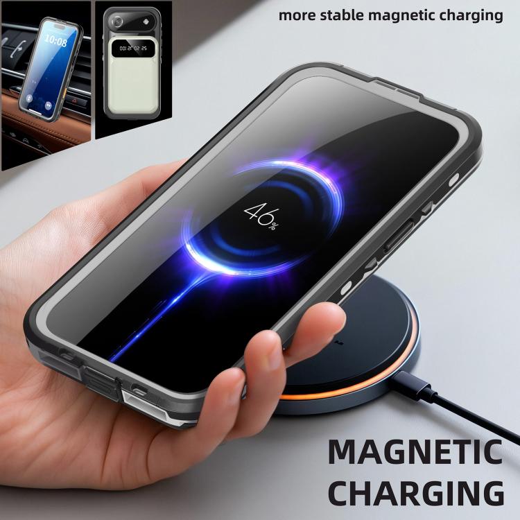 For iPhone 17 Air RedPepper Transparent Dot IP68 Waterproof Triple-proof MagSafe Phone Case(Black Dark Grey) - iPhone 17 Air Cases by RedPepper | Online Shopping UK | buy2fix