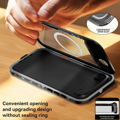 For iPhone 17 Air RedPepper Transparent Dot IP68 Waterproof Triple-proof MagSafe Phone Case(Black Dark Grey) - iPhone 17 Air Cases by RedPepper | Online Shopping UK | buy2fix