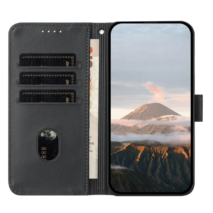 For Samsung Galaxy S25 Ultra 5G Triangle Pattern Buckle Clasp Leather Phone Case(Black) by buy2fix