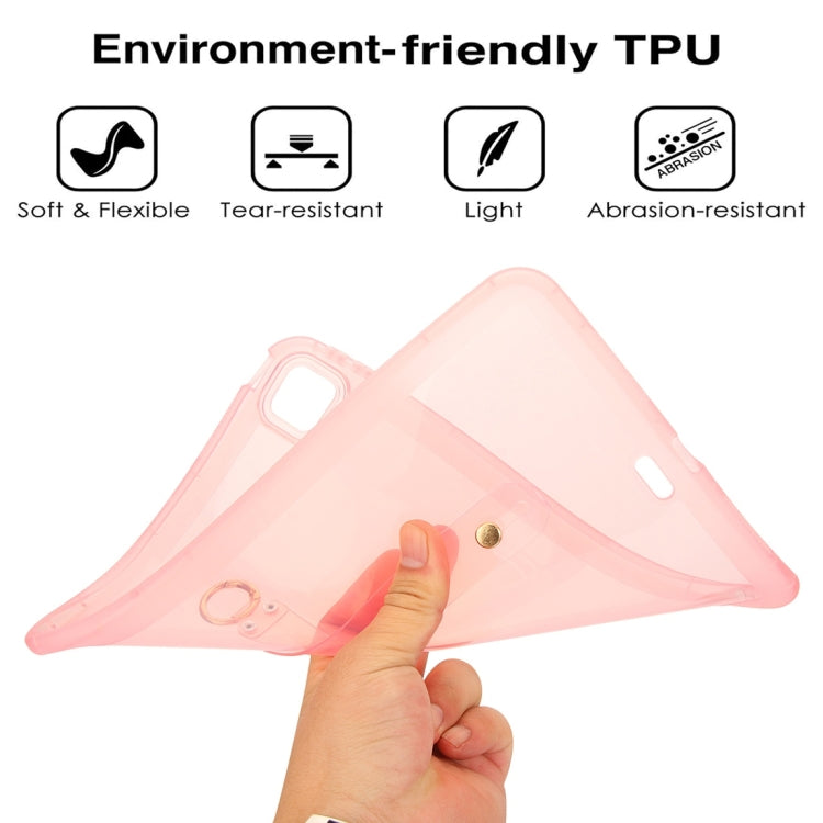 For iPad Pro 13 2024 Wristband Holder PC Hybrid TPU Soft Tablet Case(Pink) - iPad Pro 13 2024 Cases by buy2fix | Online Shopping UK | buy2fix
