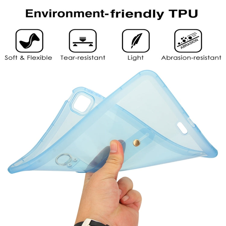 For iPad Pro 13 2024 Wristband Holder PC Hybrid TPU Soft Tablet Case(Blue) - iPad Pro 13 2024 Cases by buy2fix | Online Shopping UK | buy2fix