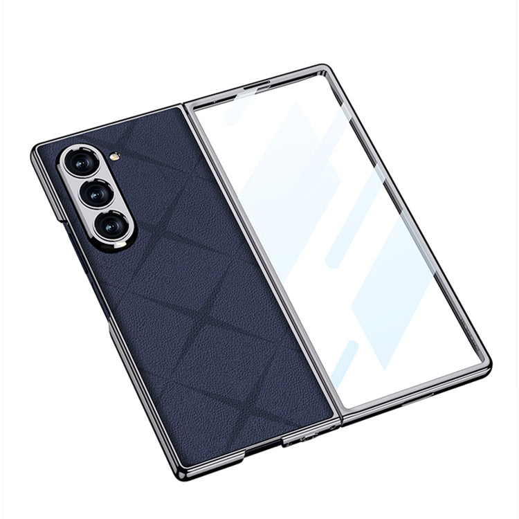 For Samsung Galaxy Z Fold6 GKK Integrated Asterism Plating Leather Full Coverage Phone Case(Grey) - Galaxy Z Fold6 5G Cases by GKK | Online Shopping UK | buy2fix