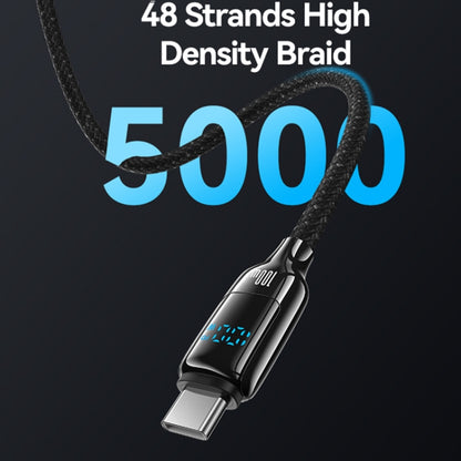 USAMS SJ742 100W USB-C / Type-C to USB-C / Type-C Zinc Alloy Digital Display Fast Data Cable, Length: 1.2m(Titanium) - USB-C & Type-C Cable by USAMS | Online Shopping UK | buy2fix