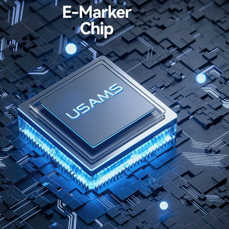 USAMS SJ742 100W USB-C / Type-C to USB-C / Type-C Zinc Alloy Digital Display Fast Data Cable, Length: 1.2m(Titanium) - USB-C & Type-C Cable by USAMS | Online Shopping UK | buy2fix