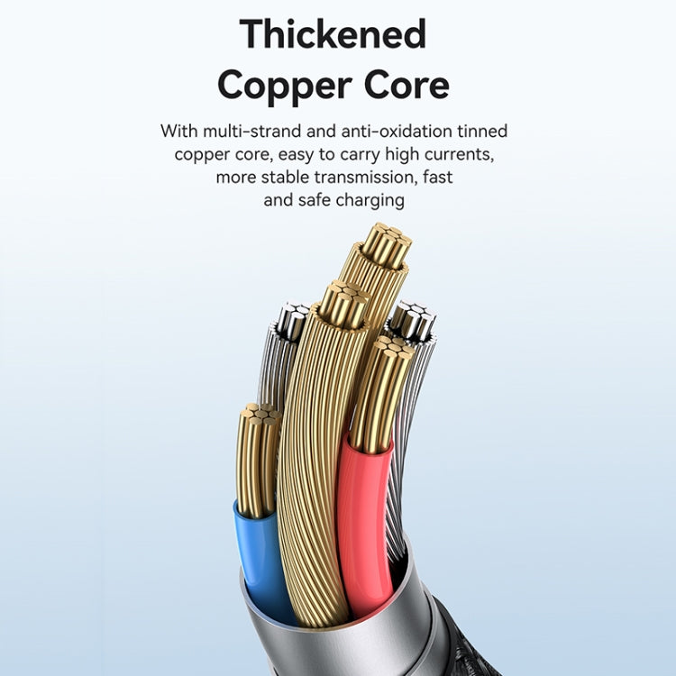 USAMS SJ737 240W 6 in 1 Aluminum Alloy Fast Data Charging Cable, Length: 1.2m(Gun Color) - Multifunction Cable by USAMS | Online Shopping UK | buy2fix