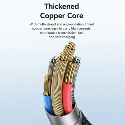 USAMS SJ737 240W 6 in 1 Aluminum Alloy Fast Data Charging Cable, Length: 1.2m(Gun Color) - Multifunction Cable by USAMS | Online Shopping UK | buy2fix