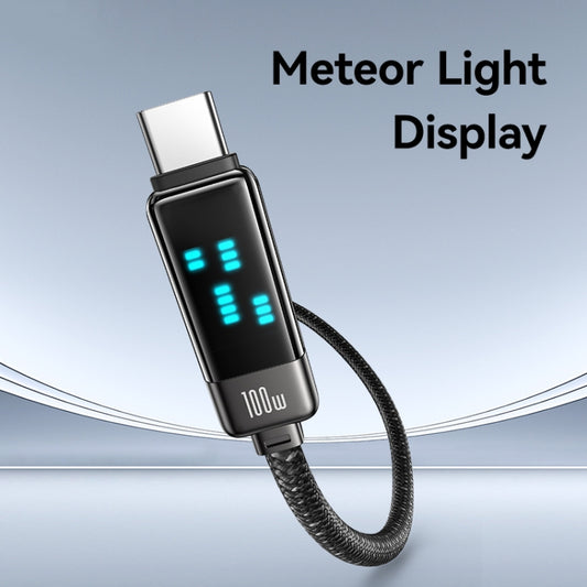 USAMS SJ744 100W USB-C / Type-C to USB-C / Type-C Zinc Alloy Fast Data Cable, Length: 1.2m(Gun Color) - USB-C & Type-C Cable by USAMS | Online Shopping UK | buy2fix