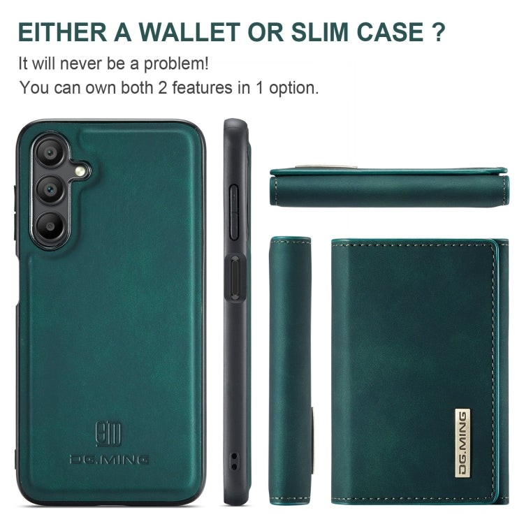 For Samsung Galaxy A16 5G DG.MING M1 Series 3-Fold Multi Card Wallet + Magnetic Phone Case(Green) by DG.MING