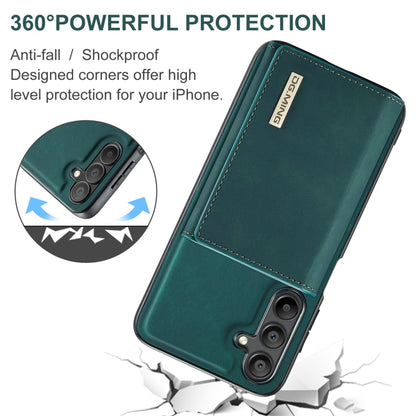 For Samsung Galaxy A16 5G DG.MING M1 Series 3-Fold Multi Card Wallet + Magnetic Phone Case(Green) by DG.MING