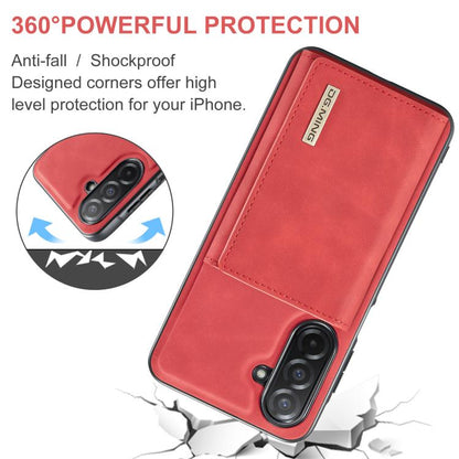 For Samsung Galaxy A26 5G DG.MING M1 Series 3-Fold Multi Card Wallet + Magnetic Phone Case(Red) - Galaxy Phone Cases by DG.MING | Online Shopping UK | buy2fix
