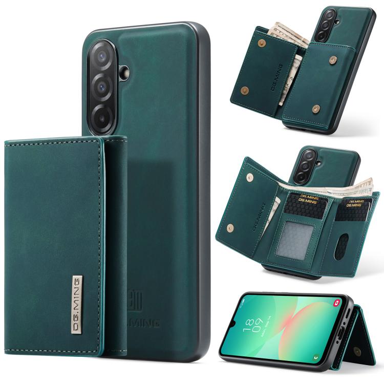 For Samsung Galaxy A26 5G DG.MING M1 Series 3-Fold Multi Card Wallet + Magnetic Phone Case(Green) - Galaxy Phone Cases by DG.MING | Online Shopping UK | buy2fix