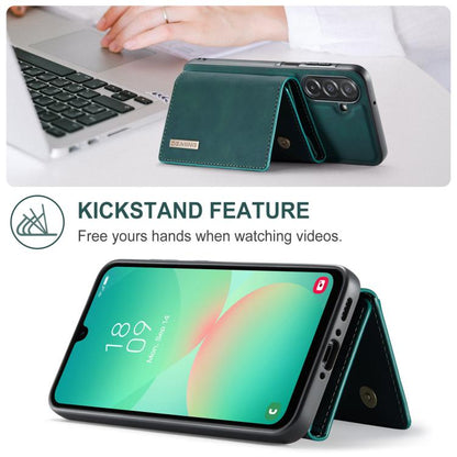 For Samsung Galaxy A26 5G DG.MING M1 Series 3-Fold Multi Card Wallet + Magnetic Phone Case(Green) - Galaxy Phone Cases by DG.MING | Online Shopping UK | buy2fix
