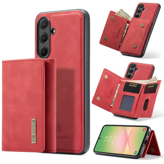 For Samsung Galaxy A56 5G DG.MING M1 Series 3-Fold Multi Card Wallet + Magnetic Phone Case(Red) - Galaxy Phone Cases by DG.MING | Online Shopping UK | buy2fix