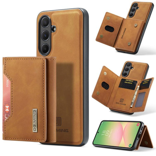 For Samsung Galaxy A56 5G DG.MING M2 Series 3-Fold Multi Card Bag + Magnetic Phone Case(Brown) - Galaxy Phone Cases by DG.MING | Online Shopping UK | buy2fix