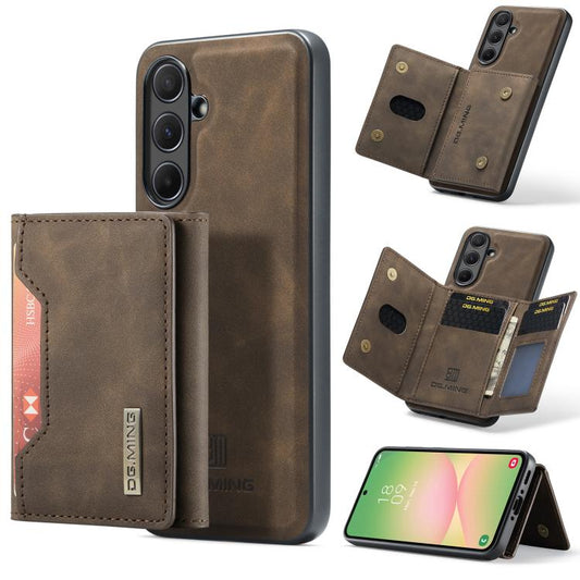 For Samsung Galaxy A56 5G DG.MING M2 Series 3-Fold Multi Card Bag + Magnetic Phone Case(Coffee) - Galaxy Phone Cases by DG.MING | Online Shopping UK | buy2fix