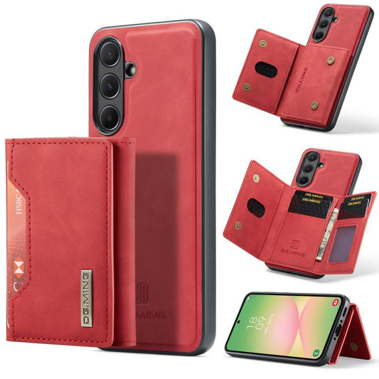 For Samsung Galaxy A56 5G DG.MING M2 Series 3-Fold Multi Card Bag + Magnetic Phone Case(Red) - Galaxy Phone Cases by DG.MING | Online Shopping UK | buy2fix