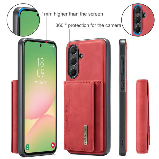 For Samsung Galaxy A56 5G DG.MING M2 Series 3-Fold Multi Card Bag + Magnetic Phone Case(Red) - Galaxy Phone Cases by DG.MING | Online Shopping UK | buy2fix