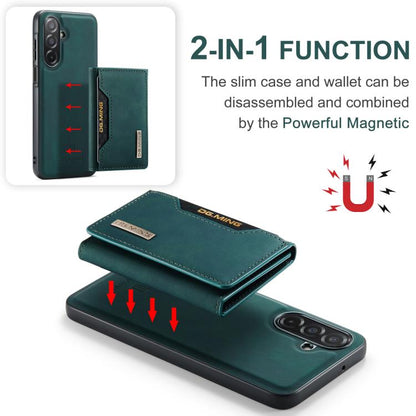 For Samsung Galaxy A26 5G DG.MING M2 Series 3-Fold Multi Card Bag + Magnetic Phone Case(Green) - Galaxy Phone Cases by DG.MING | Online Shopping UK | buy2fix