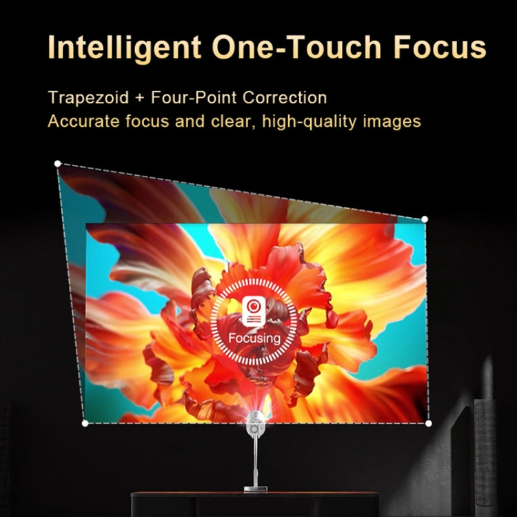 TS-3 1280x720P 260ANSI HiSilicon 352 Android 9.0 Telescopic Projector, US Plug(White) by buy2fix