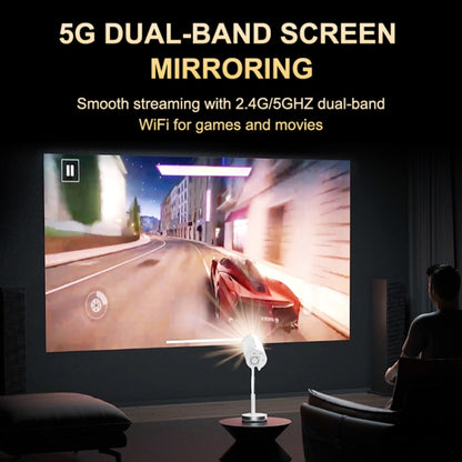 TS-3 1280x720P 260ANSI HiSilicon 352 Android 9.0 Telescopic Projector, US Plug(White) by buy2fix