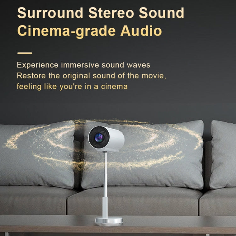 TS-3 1280x720P 260ANSI HiSilicon 352 Android 9.0 Telescopic Projector, US Plug(White) by buy2fix