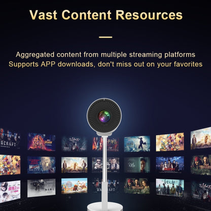 TS-3 1280x720P 260ANSI HiSilicon 352 Android 9.0 Telescopic Projector, US Plug(White) by buy2fix