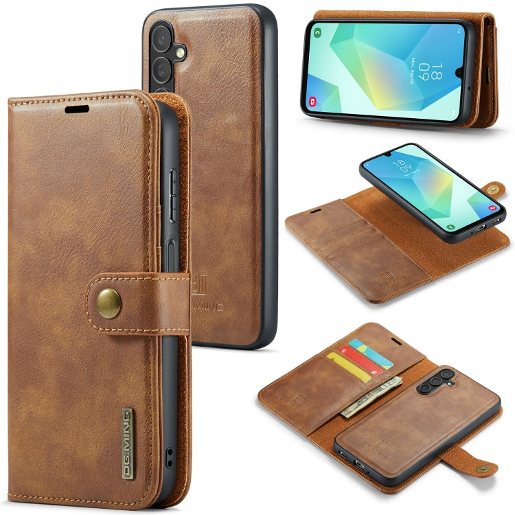 For Samsung Galaxy A16 5G DG.MING Crazy Horse Texture Detachable Magnetic Leather Case(Brown) - Galaxy Phone Cases by DG.MING | Online Shopping UK | buy2fix