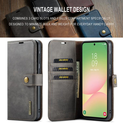 For Samsung Galaxy A56 5G DG.MING Crazy Horse Texture Detachable Magnetic Leather Case(Grey) - Galaxy Phone Cases by DG.MING | Online Shopping UK | buy2fix