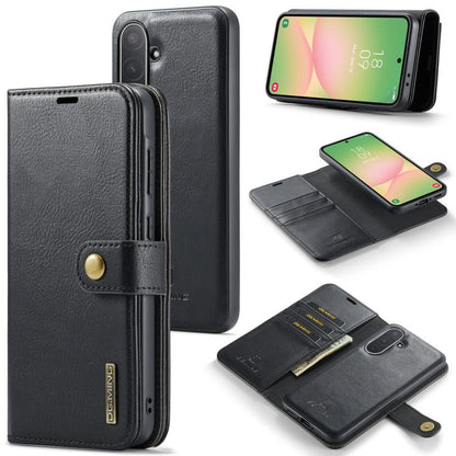 For Samsung Galaxy A56 5G DG.MING Crazy Horse Texture Detachable Magnetic Leather Case(Black) - Galaxy Phone Cases by DG.MING | Online Shopping UK | buy2fix