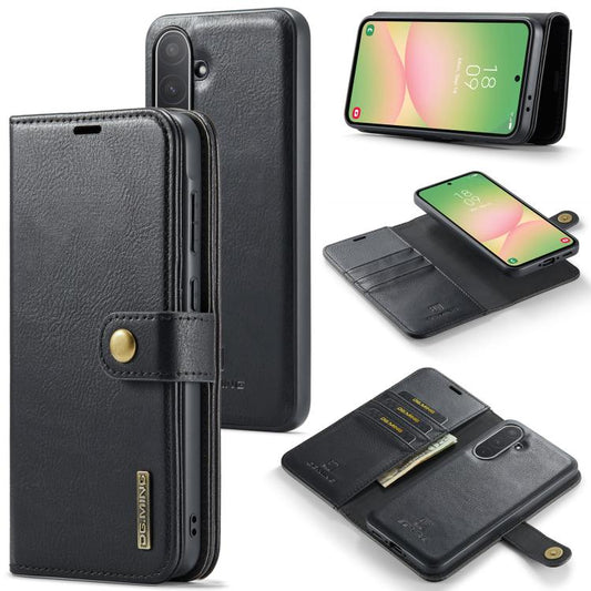 For Samsung Galaxy A56 5G DG.MING Crazy Horse Texture Detachable Magnetic Leather Case(Black) - Galaxy Phone Cases by DG.MING | Online Shopping UK | buy2fix