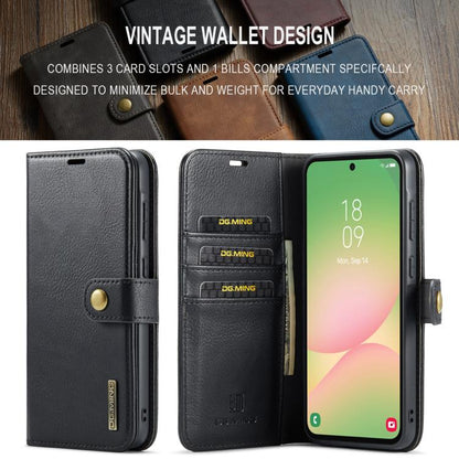 For Samsung Galaxy A56 5G DG.MING Crazy Horse Texture Detachable Magnetic Leather Case(Black) - Galaxy Phone Cases by DG.MING | Online Shopping UK | buy2fix