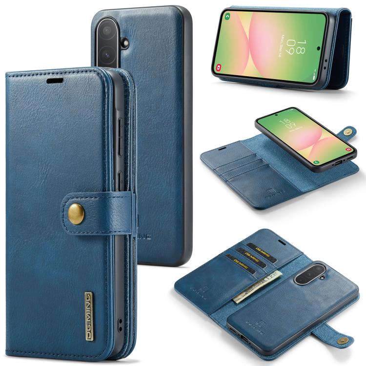 For Samsung Galaxy A56 5G DG.MING Crazy Horse Texture Detachable Magnetic Leather Case(Blue) - Galaxy Phone Cases by DG.MING | Online Shopping UK | buy2fix