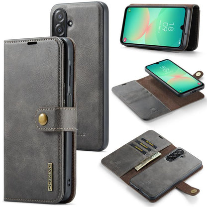 For Samsung Galaxy A26 5G DG.MING Crazy Horse Texture Detachable Magnetic Leather Case(Grey) - Galaxy Phone Cases by DG.MING | Online Shopping UK | buy2fix