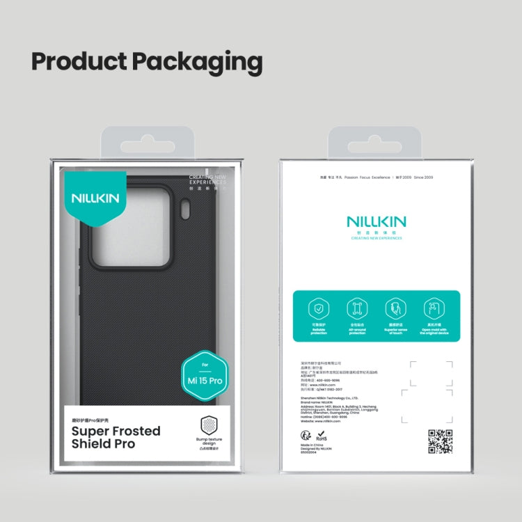 For Xiaomi 15 Pro NILLKIN Frosted Shield Pro PC + TPU Phone Case(Black) by NILLKIN
