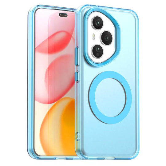 For Honor 400 Pro Global 160.8mm Candy Magsafe PC Hybrid TPU Phone Case(Blue)
