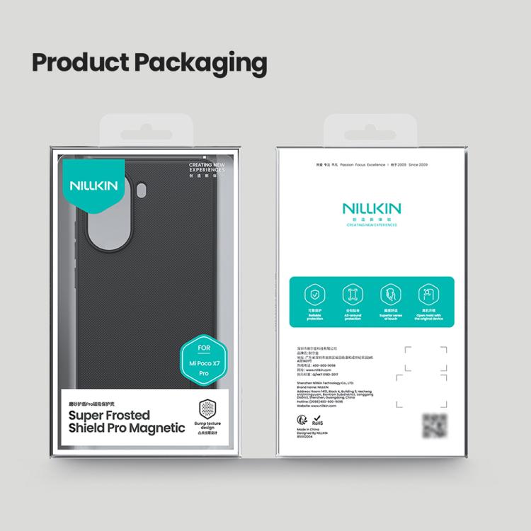 For Xiaomi Poco X7 Pro NILLKIN Frosted Shield Pro Magnetic Phone Case(Black) - Xiaomi Cases by NILLKIN | Online Shopping UK | buy2fix