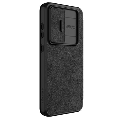 For Samsung Galaxy S24 FE 5G NILLKIN QIN Series Pro Sliding Camera Cover Design Leather Phone Case(Black) - Galaxy S24 FE 5G Cases by NILLKIN | Online Shopping UK | buy2fix