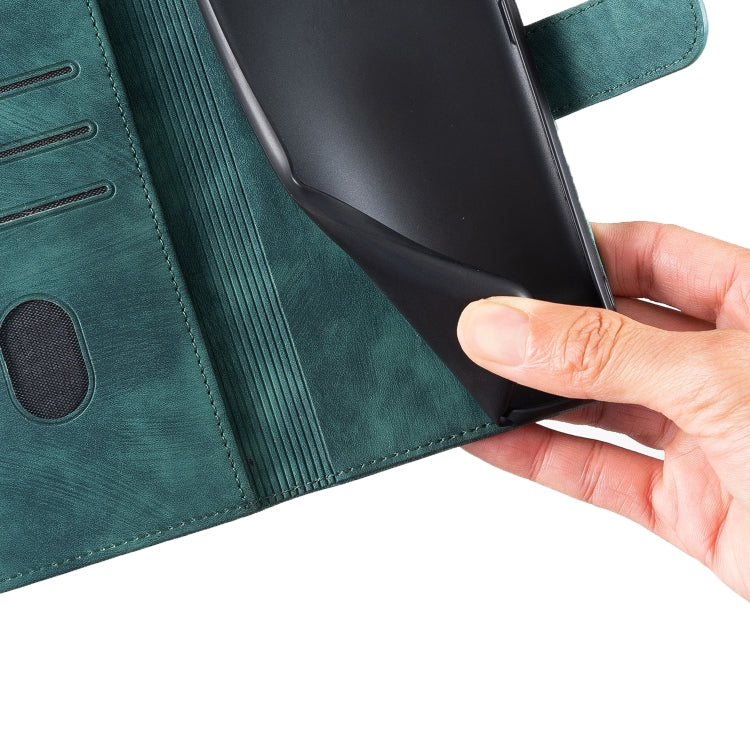 For Samsung Galaxy S25+ 5G Pen Heart Cat Embossed Leather Phone Case(Green) by buy2fix