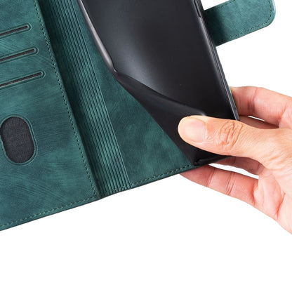 For Samsung Galaxy S25+ 5G Pen Heart Cat Embossed Leather Phone Case(Green) by buy2fix