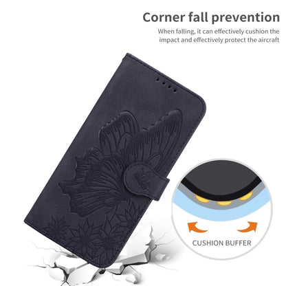 For Samsung Galaxy S25 5G Retro Skin Feel Butterflies Embossing Horizontal Flip Leather Phone Case(Black) by buy2fix