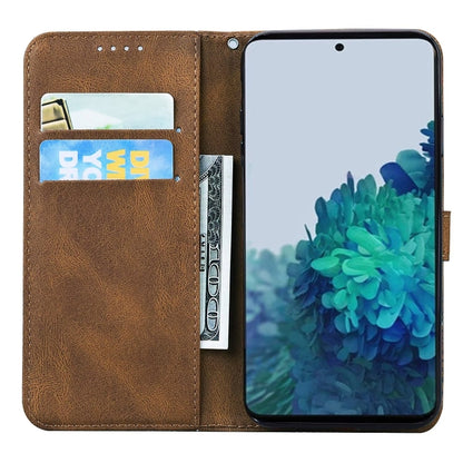 For Samsung Galaxy S25 5G Retro Skin Feel Butterflies Embossing Horizontal Flip Leather Phone Case(Brown) by buy2fix